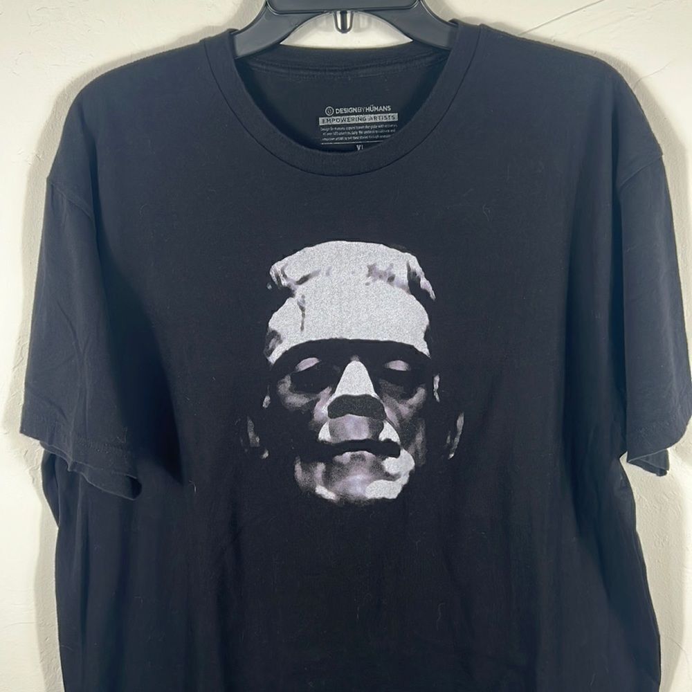 🔥🔥 FRANKENSTEIN Designed By Humans - Scary Halloween Horror Tee - Sz XL - EUC